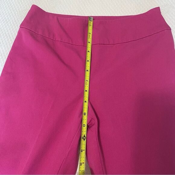 Boston Proper Fuchsia Pink Capri's Side Zip Stretch Size 6 - Picture 6 of 8